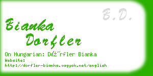 bianka dorfler business card